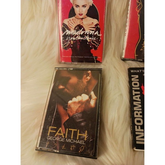 5 Cassettes 80s BUNDLE MADONNA,Jackson, George MICHAEL U2, Information Society - Picture 2 of 5